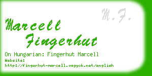 marcell fingerhut business card